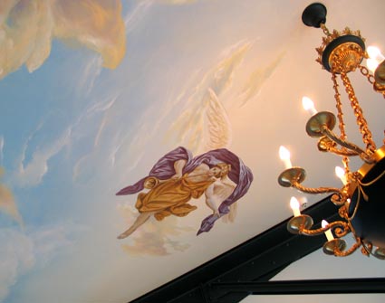 wandgestaltung decke wandmalerei