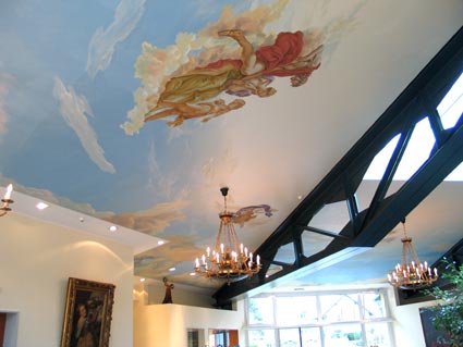 wandgestaltung decke wandmalerei